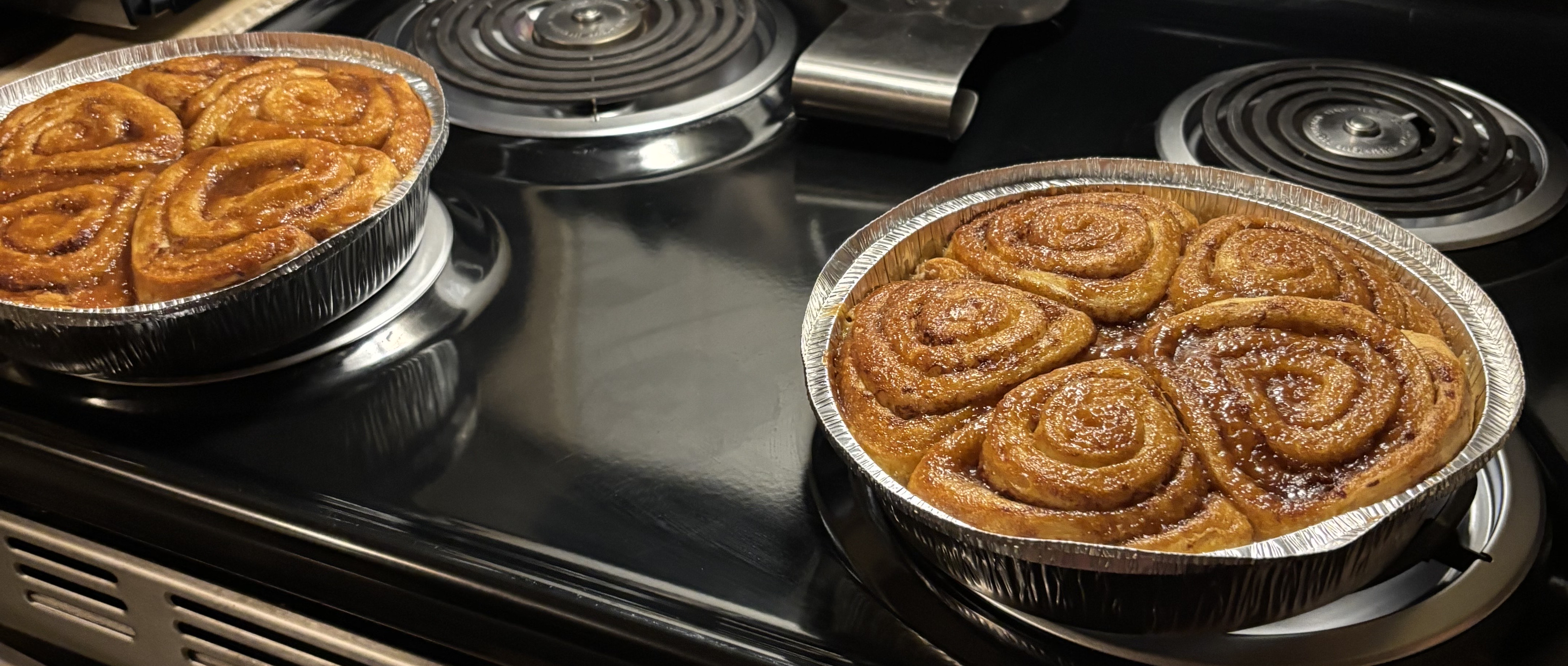 Freshly baked cinnamon buns